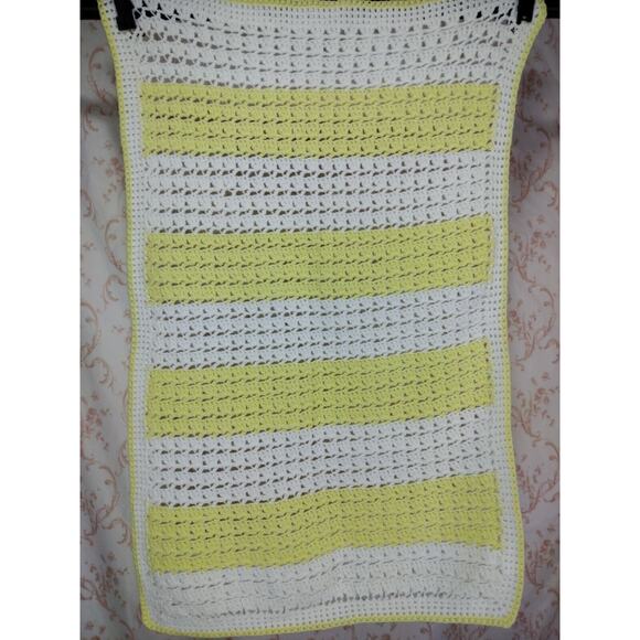 Handmade Knitted/Crocheted Striped Baby Blanket - Picture 7 of 12